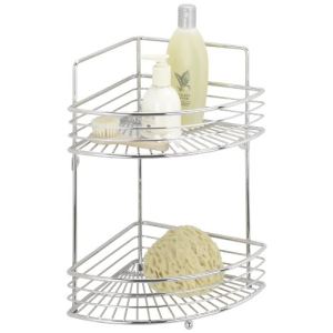 Etagere d'angle salle de bain inox