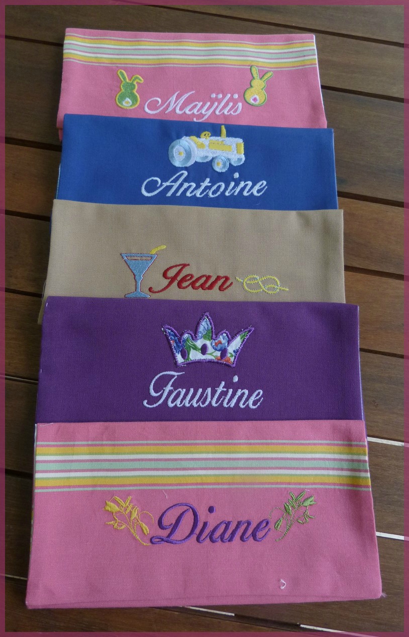 Serviette de table personnalisée avec photo