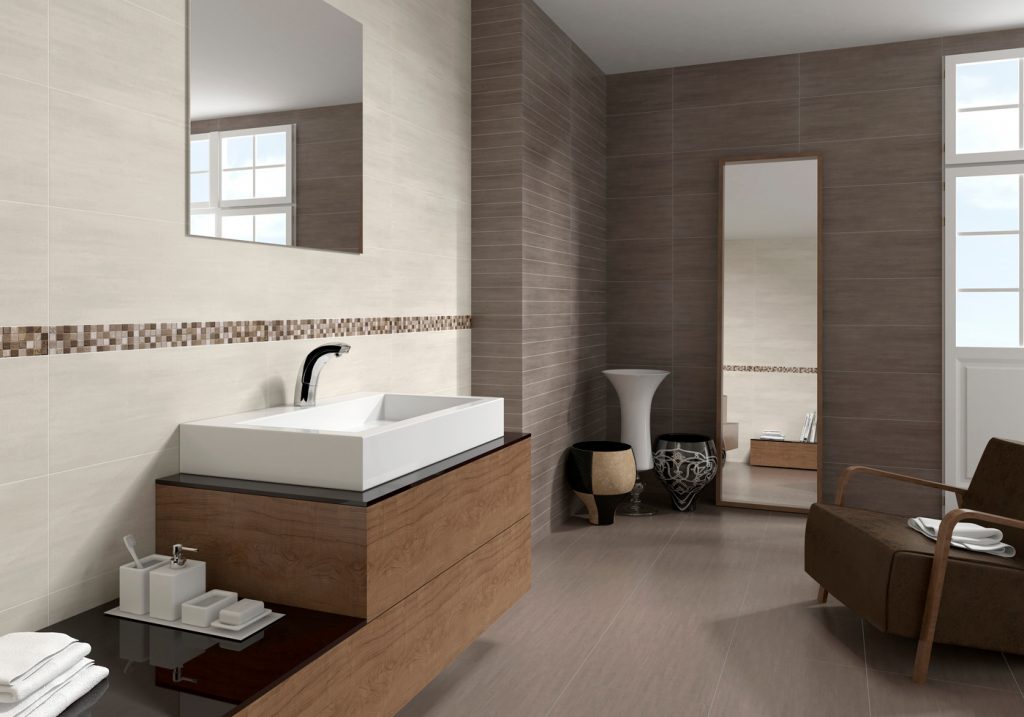 Salle de bain marron - fleur de passion