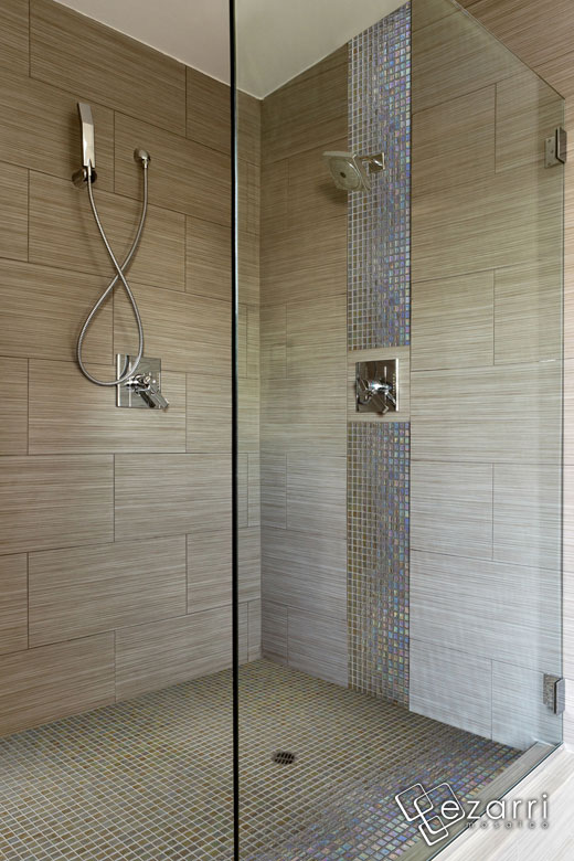 Modele douche italienne mosaique