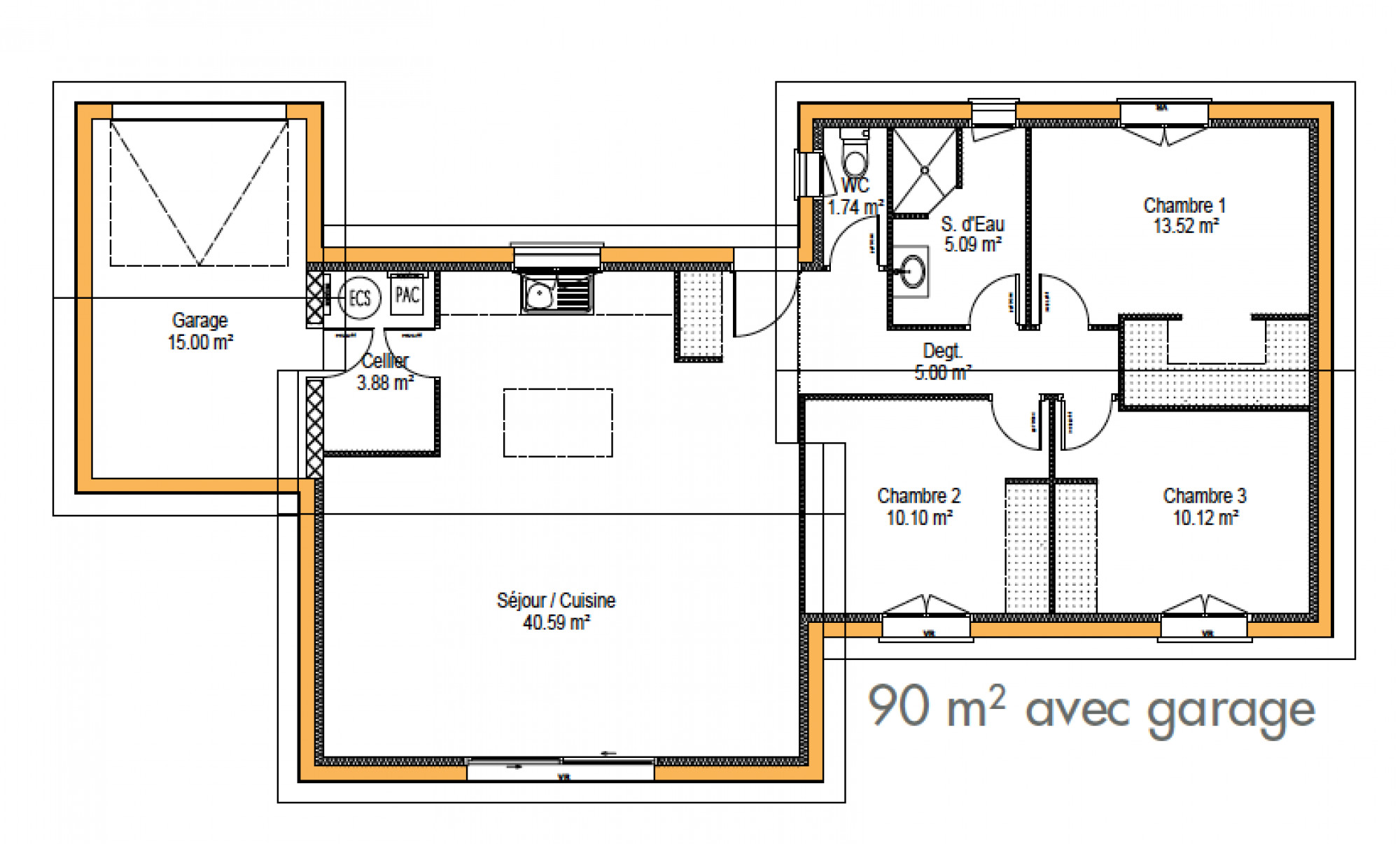 Plan suite parentale 15m2