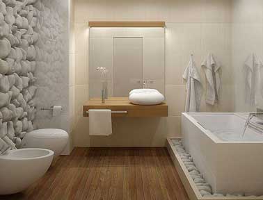 Carrelage salle de bain galet