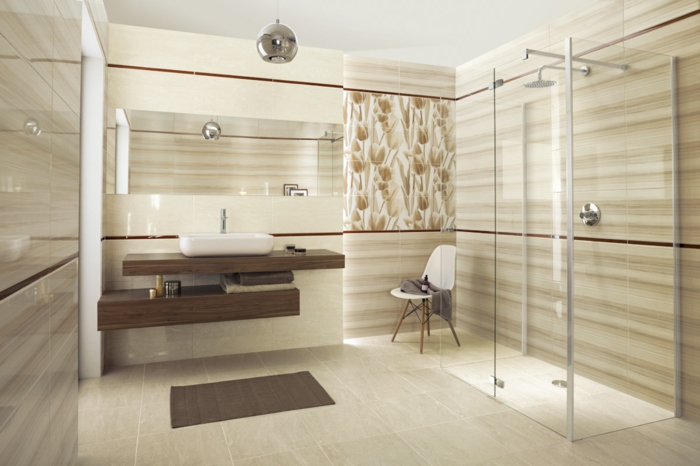 Salle de bain couleur beige