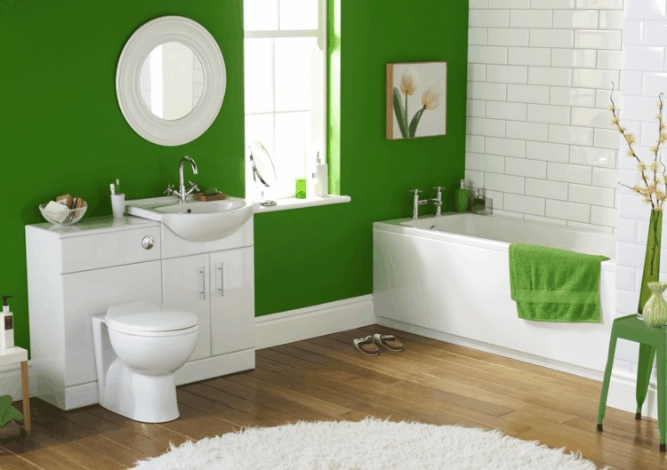Peinture salle de bain vert