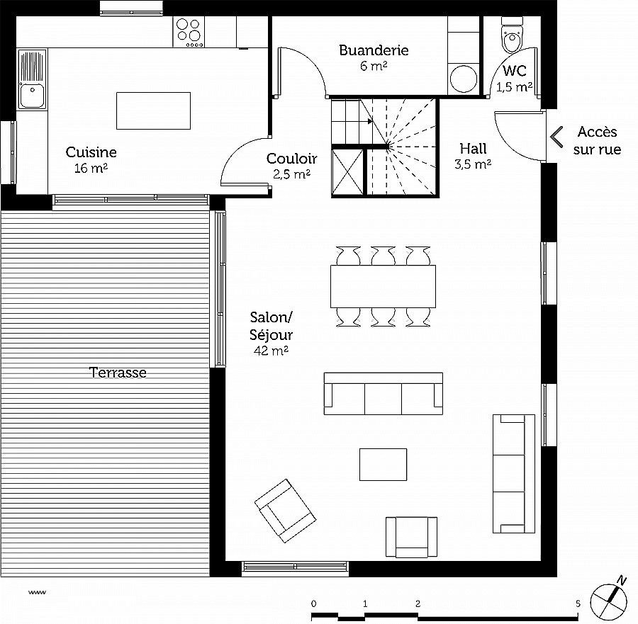 Plan chambre avec salle de bain