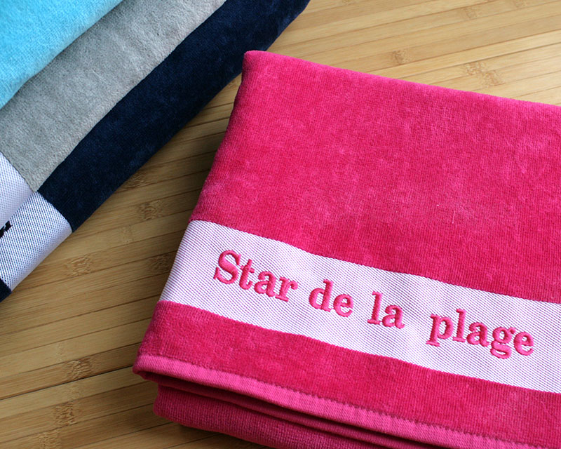 Serviette de plage personnalisée avec photo pas cher