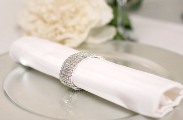 Rond de serviette strass mariage