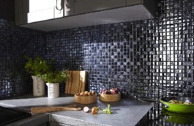 Credence cuisine carrelage mosaique